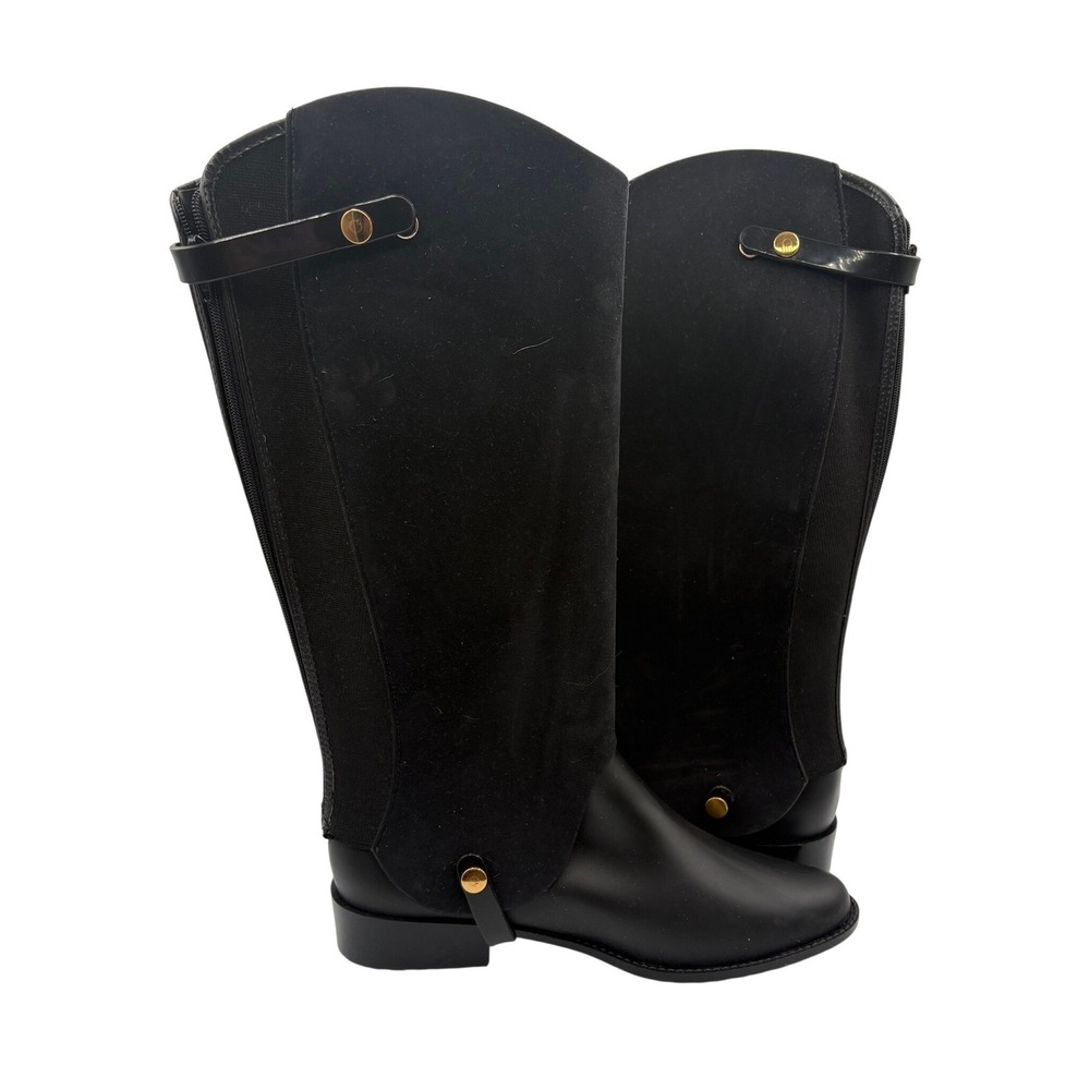 Melissa Riding Boots Womens 10 Black Excellent Detachable 2-in-1 Rain Boots - Picture 5 of 8